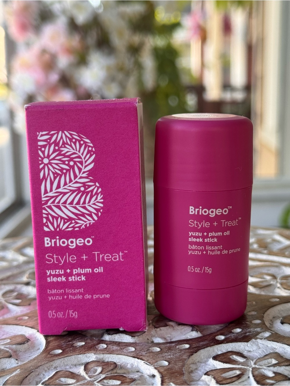 Briogeo Yuzu Plum Oil Hair Styling Sleek Stick 0.5 oz New